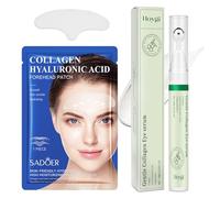 Collagen Eye Serum 15 ml + 10 parches de arrugas de ira, crema para los ojos contra ojeras, suero para ojos, parches para las arrugas y la hinchazón