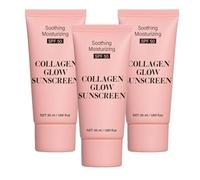 Collagen Face Sunscreen SPF 50, Lightweight Nonsticky Moisturizing Natural Glowly,UV Schutzhellender Sonnenschutzend Quick Einziehend (3PC)