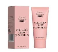 Collagen Face Sunscreen SPF 50, Lightweight Nonsticky Moisturizing Natural Glowly,UV Schutzhellender Sonnenschutzend Quick Einziehend (1PC)