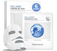 Collagen Firming Gel Mask 6PCS, Makosrael Face Mask Hydrating & Soothing, Skincare Sheet Masks Anti Wrinkle, Facial Masks Rejuvenating & Glow Skin, Facemask Rich Essence
