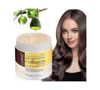 Collagen Hair Mask, Argan Oil Hair Mask Essence for Dry & Damaged Hair, Hydrating, Smooths and Nourishes, Deep Repair Hair Conditioner Mask for All Ha