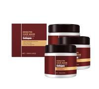 Collagen Hair Mask Keratin For Damaged Hair, Keratin Hair Treatment, Repair Deeply Nourish Dry,Natural Hydrating With Argan Oil,Non-Greasy, For All Hair Types.100g (3)