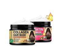 Collagen Hair Mask & Keratin Hair Mask,Hydrating Argan Oil Hair Repair Treatment Deep Conditioner Hair Protein Treatment for Dry Damaged Hair,Natural