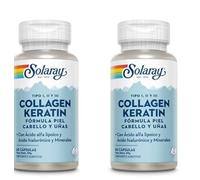 Solaray Collagen + Keratin - Colágeno + Keratina - Type I, II, & III - 60 VegCaps
