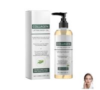 Collagen Lifting Body Oil After Shower - Hydrating & Firming Oil with Vitamin E, C & Botanicals, Lightweight Fast Absorbing for Dry Skin, Non-Greasy Pump Bottle (1PC)