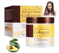 Collagen Mascarilla Collagen Mascarilla Alisadora Mascarilla Hidratante Cabello Mascarilla Collagen Original Nutre Y Repara en Profundidad El Cabello Dañado, Apto para Todo Tipo de Cabello (220 Ml)