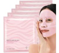 Collagen Mask 5 Piezas Mascarilla Colageno Lepilon Facial Bio Real Deep Mascara Coreana Colágeno para la Cara Hidratante Máscara Overnight Noche Bio-collagen Beauty Iluminar el Color de La Piel