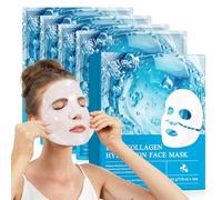 Collagen Mask Mascarilla de Colageno, Mascarilla Facial Colageno, Mascarilla Colageno Facial Coreana, Iluminar el Color de La Piel, Reducir las Líneas Finas, Hidratante (4pcs)