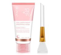 Collagen Night Wrapping Mask, Mascarilla Facial Peel-Off Coreana Con ColáGeno Para Mejorar La Elasticidad De La Piel, Hidratarla, Alisarla Y Reafirmarla Durante La Noche