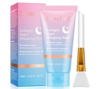 Collagen Night Wrapping Mask, Overnight Mask, Korean Peel Off Facial Mask Skin Care Deep Hydration Care, Reduce las arrugas y mejora la elasticidad de la piel, Brushed Included 75 ml