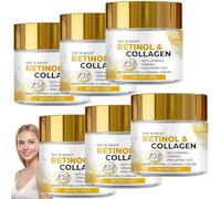 Collagen Power Lifting Cream - Crema hidratante antiedad para la línea V y la línea de la barbilla, reafirma la piel, hidrata intensamente día y noche, contrarresta el envejecimiento (6 unidades)