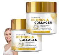 Collagen Power Lifting Cream - Crema hidratante antiedad para la línea V y la línea de la barbilla, tonifica la piel, hidrata intensamente día y noche, contrarresta el envejecimiento (2 unidades)