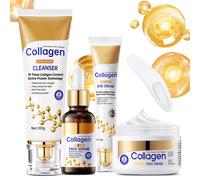 Collagen Set Care de cuidado de la piel Conjunto de cuidado de la piel anti -envejecimiento para reducir las arrugas poros encogidos lisas lneas