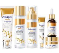 Collagen Skin Care Kit,6pcs Kit Skincare Facial Mujer Completo,Kit Cuidado Facial Mujer Coreano,Cuidado Facial Mujer,Skin Care Set,Skincare Coreano Kit,Skincare Niñas