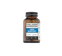 COLLAGEN SUPERDOSE Hair - Colágeno Marino Hidrolizado, 90 Comprimidos | 10 Ingredientes Activos con Biotina, Zinc y Queratina, Para un Cabello Fuerte y Saludable, Sin Sabor, 90 Días