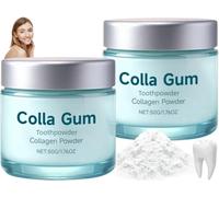 Collagum Polvo Para Fortalecer La Sonrisa,2pcs Collagum Smile Strengthening Collagen Powder,Polvo de Colágeno para Encías Colla Gum,Collagums Smile Fortalecimiento Colágeno en Polvos,50g