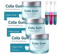 Collagum Smile Strengthening Collagen Powder,With Collagen & Hydroxyapatite,Gum & Enamel Protection Tooth Powder,For Daily Use. (3Pcs, W003)