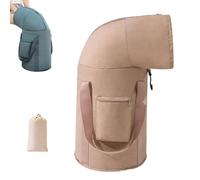 Collapsible Foot Soaking Tub, 2026 Upgraded Fully Wrapped Knee Fumigation Foot Bath Basin with Handle & Storage Bag, Knee-Protecting Feet Soakings Bucket, for Travel, Home (Khaki)