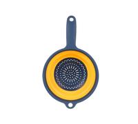 Collapsible Heat Resistant Kitchen Strainer Basket with Comfortable Handle - Space Saving Drain Basket for Fruits and Vegetables, Easy to Clean and