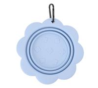 Collapsible Pet Bowl Portable Pet Feeding Watering Dish Bowl Adjustable Feeding Trough Portable Drinking Water Drinker for Outdoor Walking Hiking Camping (Azul)