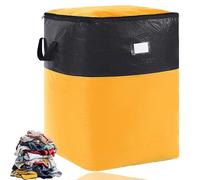 Collapsible Storage And Moving Bag - Heavy-Duty Handles & Zippered Closure, Heavy Duty Waterproof Moving Storage Totes, Collapsible Storage & Moving Bag - PE Folds Flat (Yellow-1pc,XXL)