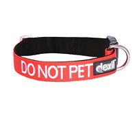 Collar Acolchado de Neopreno para Perro con Mensaje Do Not Pet, Color Rojo, Tres tamaños Distintos S, M, L, XL, Deal para Evitar Accidentes Porque avisa a los demás de la Presencia de tu Perro