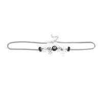 Collar ajustable con cuentas de bola número 8 con crucifijo de estrella de cinco puntos, pulsera de aleación de Zn para uso diario y fiestas, As the pic show, Zinc, Sin piedra preciosa