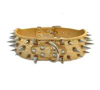 Collar Ajustable for Perro, Ancho y con Remaches de Piel sintética, for Perros medianos y Grandes, con protección Duradera for el Cuello y Ajustable. Collar de Perro Grande(1,37-45cm)