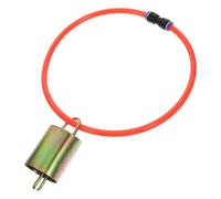 Collar Ajustable para Corderos con Cascabel, Hebilla Rápida, PU | Cuello de Tubo PU con Cobre, Uso en Pastos Abiertos y Libre Pastoreo, Color Naranja