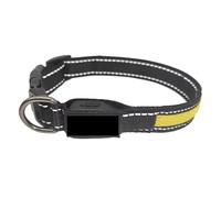 Collar Ajustable para Mascotas Juego de Correa Nailon con Cuello for Mascotas LED Multicolor 2 Piezas for Perros Que Caminan Noche en Varios tamaños(Yellow,25-30cm)