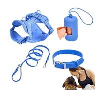Collar ajustable para perro - Arnés de cuerda de tracción para perro, juego de arnés para perro sin tirones, juego de correas de función para perros medianos, collar ajustable para mascotas