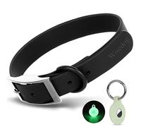 Collar ajustable para perro con soporte para Airtag: collares de perro duraderos, correas con revestimiento de goma suave, impermeable y fácil de limpiar, para perros pequeños, medianos y grandes