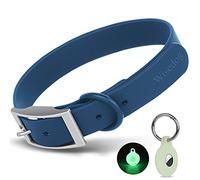 Collar ajustable para perro con soporte para Airtag: collares de perro duraderos, correas con revestimiento de goma suave, impermeable y fácil de limpiar, para perros pequeños, medianos y grandes