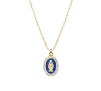 Collar Amen Mujer Mini MILAGROSA Azul Código CLMISMGBL