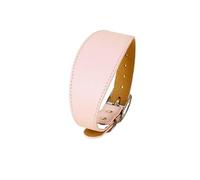 Collar ancho de cuero para perros pequeños, medianos y grandes, accesorios para mascotas de galgo, galgo, perro salchicha (rosa, S)