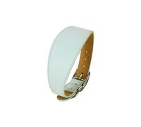 Collar ancho de cuero para perros pequeños, medianos y grandes, accesorios para mascotas de galgo, galgo, perro salchicha, azul cielo, talla S