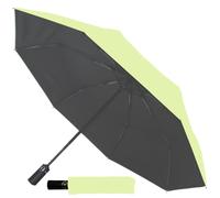 COLLAR AND CUFFS LONDON 80KPH 2 en 1 Paraguas Para el Sol UV Protección 50 - Plegable Antiviento Sol y Lluvia - Hombre Mujer Automático - Paraguas Resistente Fuerte Fibra de Vidrio - Menta Verde