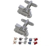 COLLAR AND CUFFS LONDON Gemelos Camisa Hombre Tren - con Caja - Gemelos para Camisas - Tren a Vapor - Latón - Color Plata - Carril Ferrocarril - Un Par