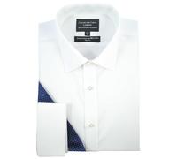 COLLAR AND CUFFS LONDON - Lo último en no planchar - 100% algodón puro de primera calidad - Ajuste garantizado - Tejido de sarga - Ajuste delgado - Doble puño o puño individual - Manga larga - Camisa