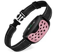 Collar Antiladridos, Collar Antiladridos para Perro Recargable Collar Vibración Perros, Impermeable IP67 para Cachorros y Perros Adultos - Eficaz y Cómodo-Rosa