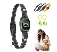 Collar Antiladridos con Detección Inteligente, Collar vibratorio Humano, Impermeable IP67, Vibración, Correa, para Perros Pequeños, Medianos y Grandes (C)