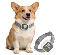 Collar antiladridos for Perros, Collar Inteligente Recargable Impermeable, Collar de Entrenamiento antiladridos con 4 Modos y 8 Niveles de sensibilidad for Perros pequeños, medianos y Grandes(White)