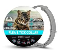 Collar Antiparasitario Gatos - Desparasitante Gatos Mosquitos, Pulgas y Garrapatas - Collar Antipulgas Gato, Desparasitacion Gato -38cm Ajustable, 8 Meses, Repelente Vegetal, Impermeable