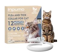 Collar Antiparasitario Gatos, Protección de 24 Meses, Ajustable, Impermeable, Ideal para Gatitos, Collar Antiparasitario Gatos Medianos y Grandes (1pcs)