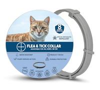 Collar Antiparasitario Gatos y Perros - Desparasitante Gatos Mosquitos, Pulgas y Garrapatas - Collar Antipulgas Gato, Desparasitacion Gato -38cm Ajustable, 8 Meses, Repelente Vegetal, Impermeable