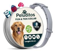 Collar antiparasitario Natural para Perros - Protección hasta 8 Meses contra pulgas y garrapatas - 3 Charms de Regalo - Ajustable y Suave con su Piel.