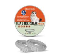 Collar Antiparasitario para Gatos - Anti Pulgas y Garrapatas - Pack de 2 Collares Ajustables con Aceites Esenciales Naturales - Protección Diaria para Gatos Pequeños y Adultos