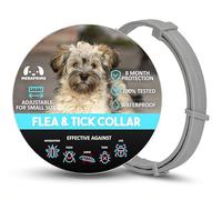 Collar Antiparasitario Perros | 4 Collares Antipulgas 32 Meses | Collar Leishmaniosis (Mosquitos), Pulgas y Garrapatas | Perros Medianos y Pequeños 38cm Ajustable, Repelente Vegetal, Impermeable