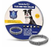 Collar Antiparasitario Perros Grandes o Medianos 100% Natural - Protección 8 Meses - 65 cms, Impermeable y Ajustable, Uso al Aire Libre