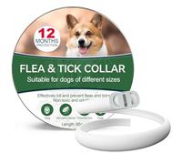 Collar Antiparasitario Perros, Seguro Eficaz Collar Antipulgas Perros Hecho de Aceites Esenciales 100%, Collares Antipulgas para Perros de 12 Meses de Eficacia para Perros de Todos Los Tamaños (1pack)